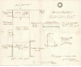 Wieserfeldplatz 14: Errichtung eines Nebengebäudes, Plan von Georg Sacklehner (12.06.1842)