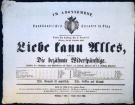 Liebe kann alles, oder: Die bezähmte Widerspänstige (Linz, 14.9.1845)