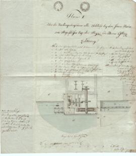 Schleifergasse 4: Umbau der Schleife, Plan von Sebastian Pühringer (15.01.1834)