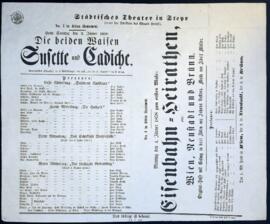 Die beiden Waisen Sufette und Cadiche (3.1.1858)