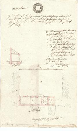 Mittere Gasse 16: Errichtung einer Holzlage (27.08.1842)