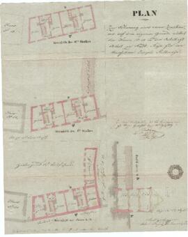 Aichetgasse 11: Errichtung des Gebäudes, Plan von Karl Hueber (05.04.1839)