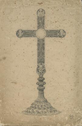 Entwurfzeichnung einer Reliquie &quot;Brot und Wein&quot; (1912)