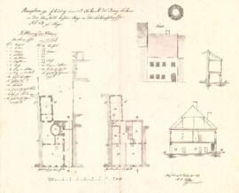 Sierninger Straße 44: Errichtung erstes Obergeschoß, Plan von Karl Stohl (20.11.1842)