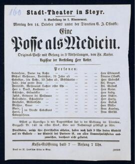 Eine Posse als Medicin (14.10.1867)