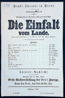 Die Einfalt vom Lande (12.11.1864)