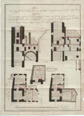 Zwischenbrücken 3: Umbau des Zimmerermeisterhauses, Plan von Jos. Vorderbrunner (12.11.1825)