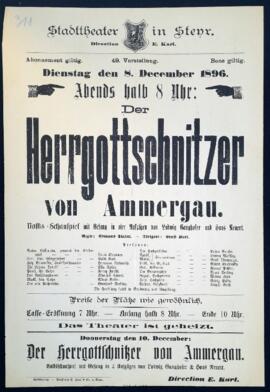 Der Herrgottschnitzer von Ammergau (8.12.1896)