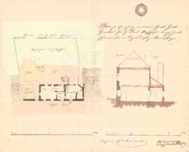 Sierninger Straße 87, 87a: EinreichplanErrichtung eines gartenseitigen Gewölbes, Plan von Johann ...