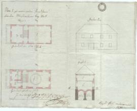 Wolferner Straße 17: Aufstockung des Wirtschaftsgebäudes, Plan von Leopold Fuchs (15.04.1835)