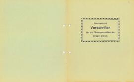Provisorische Vorschriften für die Fürsorgeanstalten der Stadt Steyr (1930)