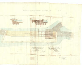 Grundplan I zur Herstellung der Baureparaturen an der Heindlmühlwehre (31.1.1847)