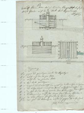 Wieserfeldplatz 7-10: Errichtung eines Brunnens auf der Bank, Plan von Josef Vorderbrunner (04.03...