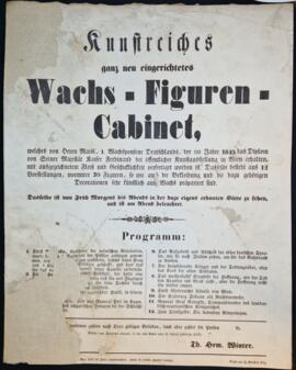 Kunstreiches ganz neu eingerichtetes Wachs-Figuren-Cabinet (nach 1845)