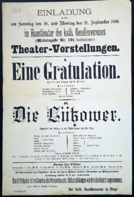 Eine Gratulation (21.9.1896)