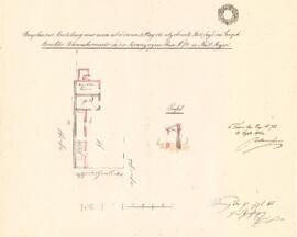 Sierninger Straße 20: Errichtung eines Nebengebäudes, Plan von Heinrich Dörflinger (17.08.1842)