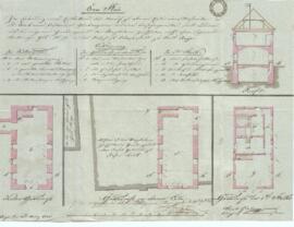 Wolfern Straße 8: Errichtung des Gebäudes, Plan von Karl Hueber junior (31.05.1831)