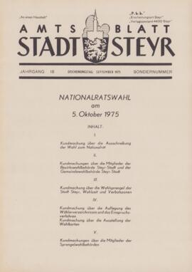 Amtsblatt Jg. 18/Sondernummer: September 1975
